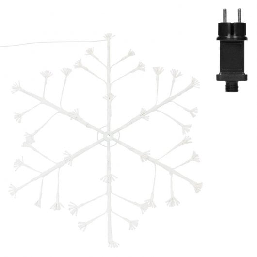 ECD Germany Copo de Nieve LED de Metal con 288 LEDs Blanco Cálido