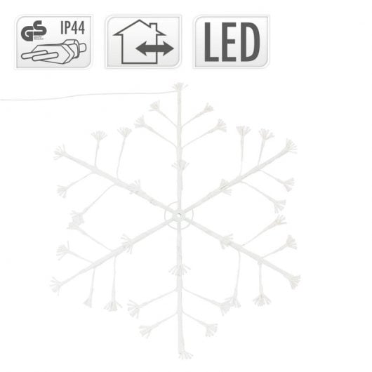 ECD Germany Copo de Nieve LED de Metal con 288 LEDs Blanco Cálido