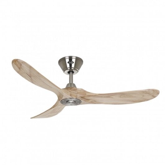 Casafan 312216 Eco Ventilatore da Soffitto Originale 122 cm 7 W Legno Massello Naturale/Cromo Satinato