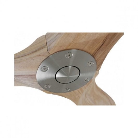 Casafan 312216 Eco Ventilatore da Soffitto Originale 122 cm 7 W Legno Massello Naturale/Cromo Satinato