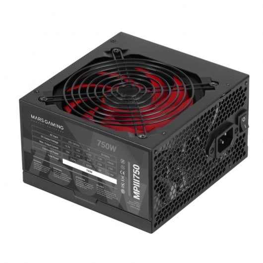 Mars Gaming MPIII750 Fonte Alimentação PC 750W ATX 85% Eficiência