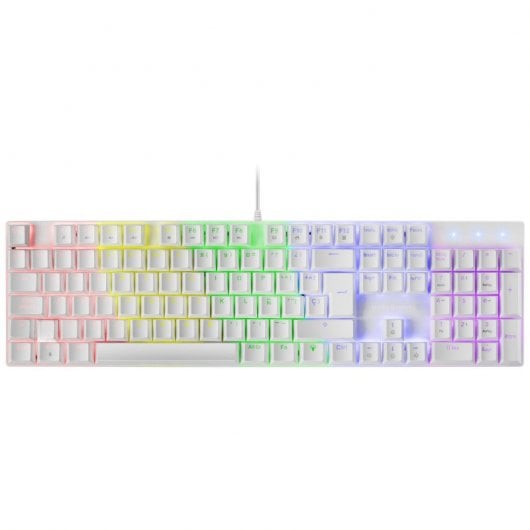 Mars Gaming MK422 Teclado Mecánico Blanco RGB Switch Azul
