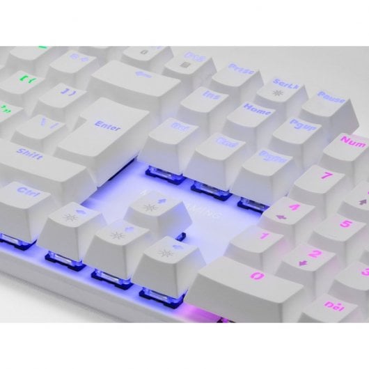 Mars Gaming MK422 Branco Teclado Gaming RGB Switch Azul
