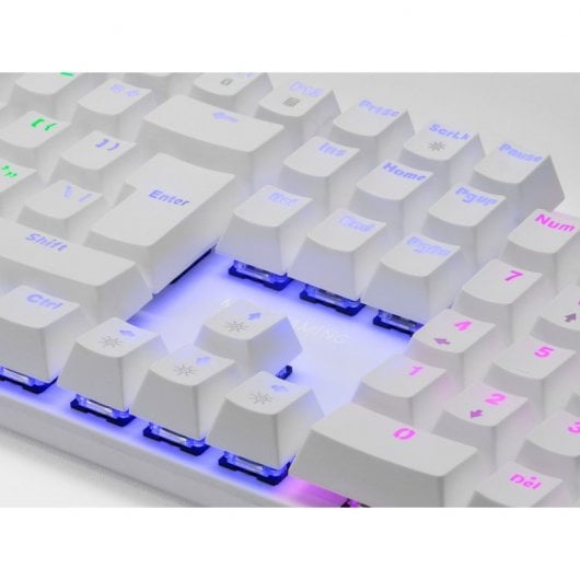 Mars Gaming MK422 Tastiera meccanica Bianca Interruttore RGB Blu