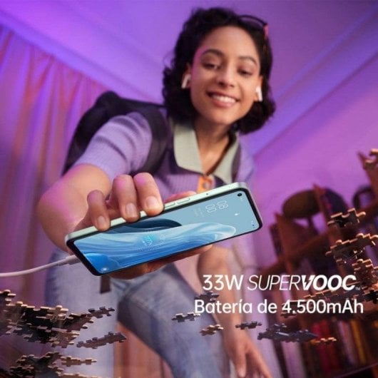 Oppo Reno8 Lite 8 Go 128 Go 6.43" AMOLED 5G Double SIM Batterie 4500mAh IPX4 NFC Charge rapide Android 11 Noir