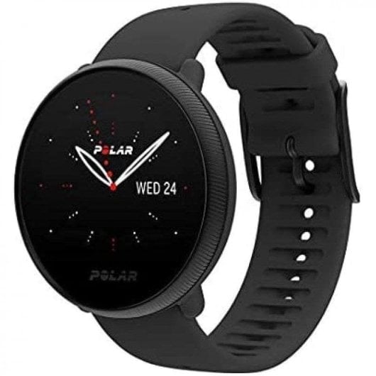 Polar Ignite 2 Bluetooth GPS 43mm Acciaio Nero Silicone S/L Impermeabile Cardio