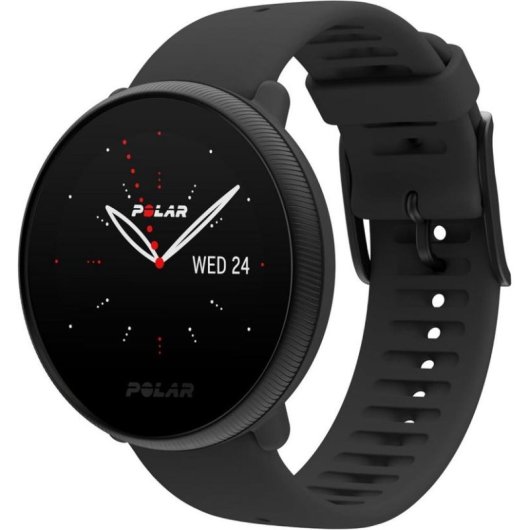 Polar Ignite 2 Bluetooth GPS 43mm Acciaio Nero Silicone S/L Impermeabile Cardio