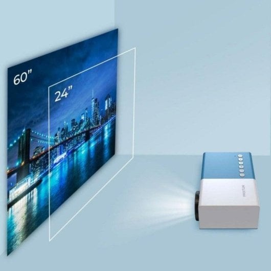 Projecteur Prixton Cinema Mini QVGA 15 Lumens 60" LED LCD Portable Bleu