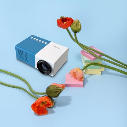 Prixton Cinema Mini Proyector ANSI LED QVGA 900 Lúmenes Azul