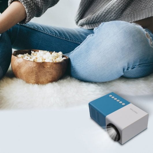 Prixton Cinema Mini Proyector ANSI LED QVGA 900 Lúmenes Azul