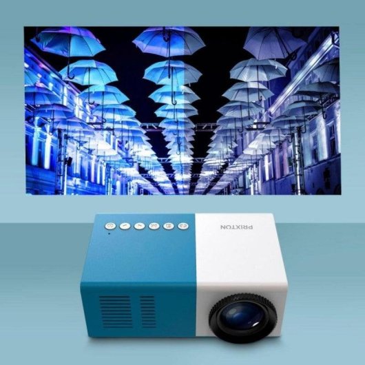 Projecteur Prixton Cinema Mini QVGA 15 Lumens 60" LED LCD Portable Bleu