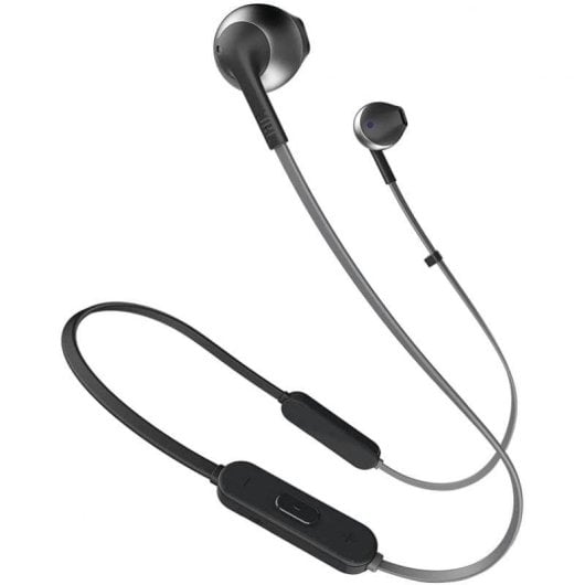 Auriculares JBL Tune 205 com fio, jack 3.5mm, música e chamadas, microfone integrado pretos