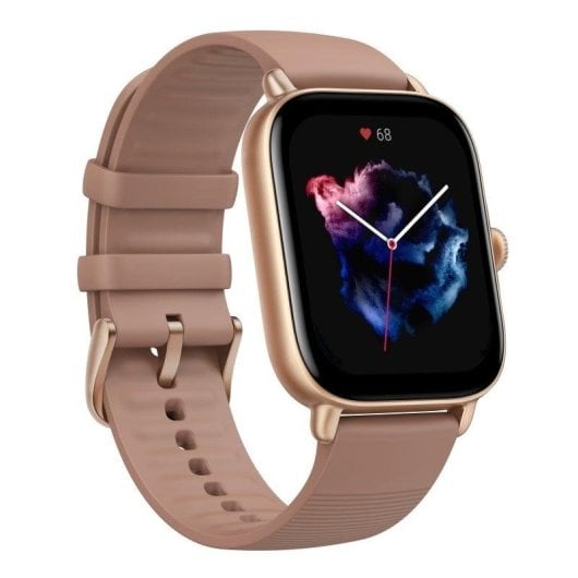 Amazfit GTS 3 Bluetooth GPS 42mm AMOLED Rose Étanche 5 ATM Pulsomètre SpO2 Suivi Sommeil