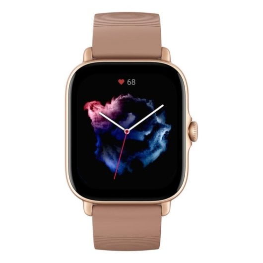 Amazfit GTS 3 Bluetooth GPS 42mm AMOLED Rose Étanche 5 ATM Pulsomètre SpO2 Suivi Sommeil