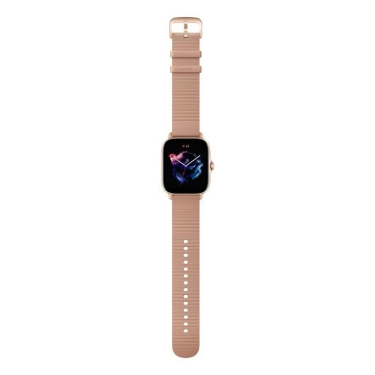 Amazfit GTS 3 Bluetooth GPS 42mm AMOLED Rose Étanche 5 ATM Pulsomètre SpO2 Suivi Sommeil