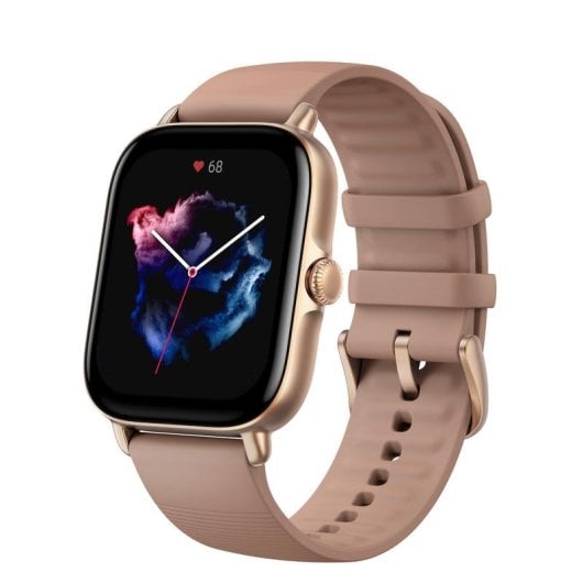 Amazfit GTS 3 Bluetooth GPS 42mm AMOLED Rose Étanche 5 ATM Pulsomètre SpO2 Suivi Sommeil