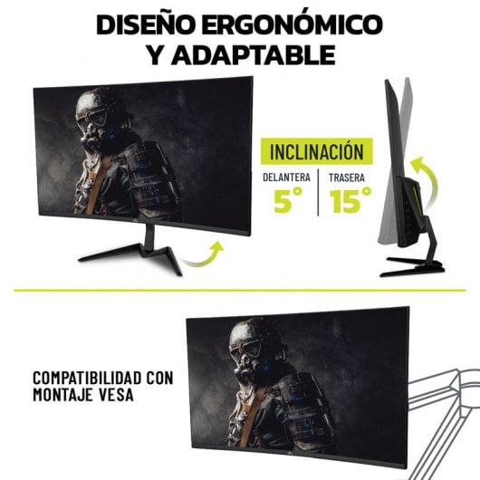 Yeyian Sigurd Series 2503 23,8" LED FullHD 200Hz FreeSync/G-Sync Incurvé