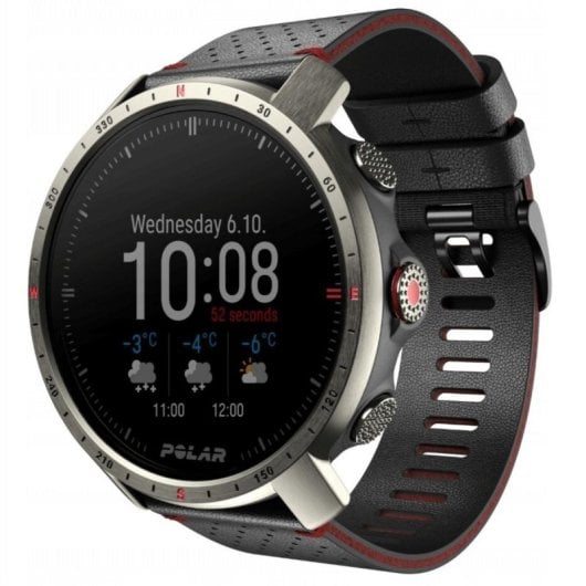 Polar Grit X Pro Titan Bluetooth GPS GLONASS Galileo QZSS 47mm MIP Nero M/L Resistente all'Acqua 100m
