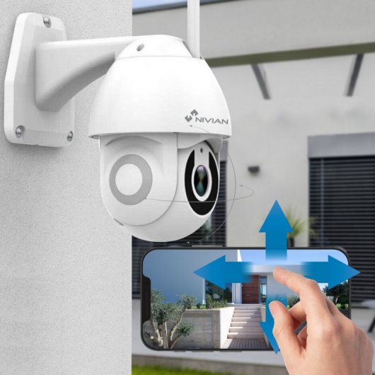 Nivian NVS-IPC-0S2 Cámara Vigilancia Exterior WiFi 360º 2K Blanca