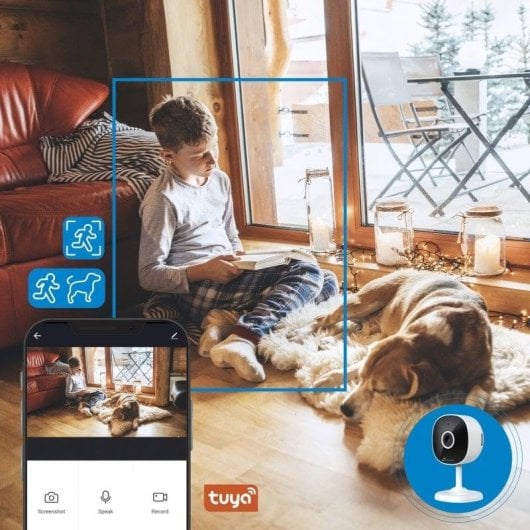 Überwachungskamera Nivian NVS-IPC-I5 2K Nachtsicht Innen KI-Sprachsteuerung Zwei-Wege-Audio