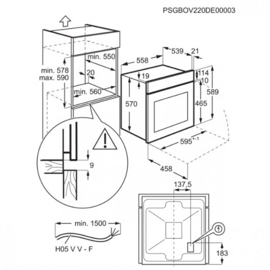 Electrolux EOF3H50BX Forno Multifuncional 65L Inox