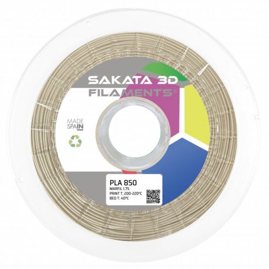 Sakata 3D Bobina de Filamento PLA 850 1.75mm Marfil 1Kg