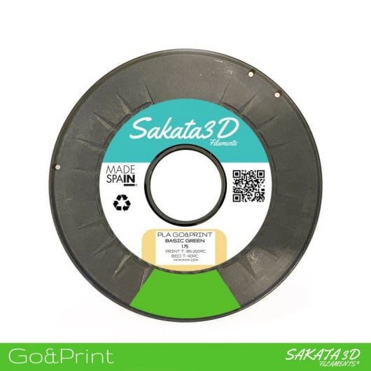 Sakata 3D Bobina de Filamento GO&PRINT 1.75mm Verde 1Kg