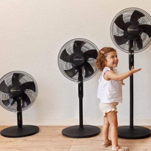 Newlux Smart W1050 Ventilador de Pie 3 en 1 50W Negro