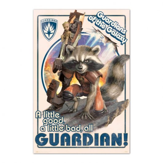 Erik Editores Marvel Guardians Of The Galaxy Rocket & Baby Groot Poster 91.5x61 Cm