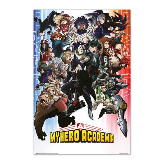 Erik Editores My Hero Academia Class 1-a And Class 1-b Poster 91.5x61 Cm