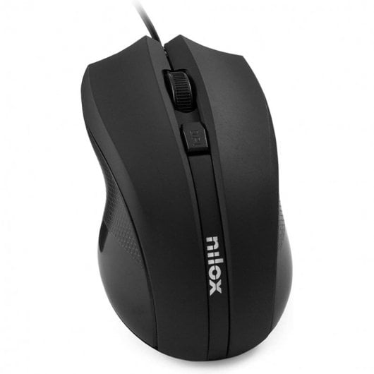 Mouse ottico ambidestro Nilox 1600DPI Nero