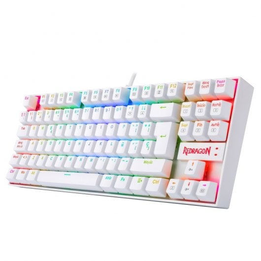 Redragon K552 RGB Kumara White Teclado Mecánico Gaming Switch Red