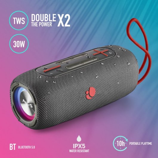 NGS Roller Nitro 3 Altavoz Portátil Bluetooth Negro