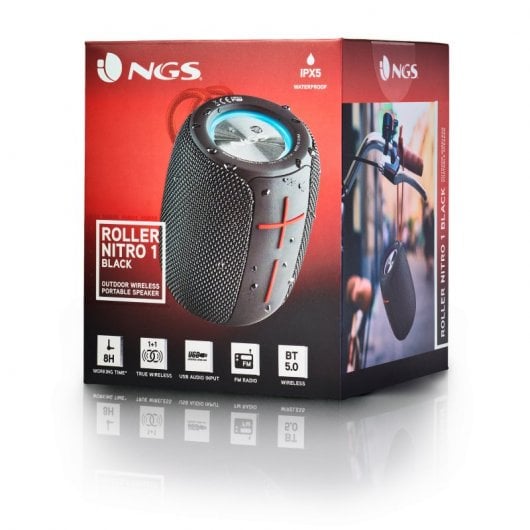NGS Roller Nitro 1 Altavoz Portátil Bluetooth Negro