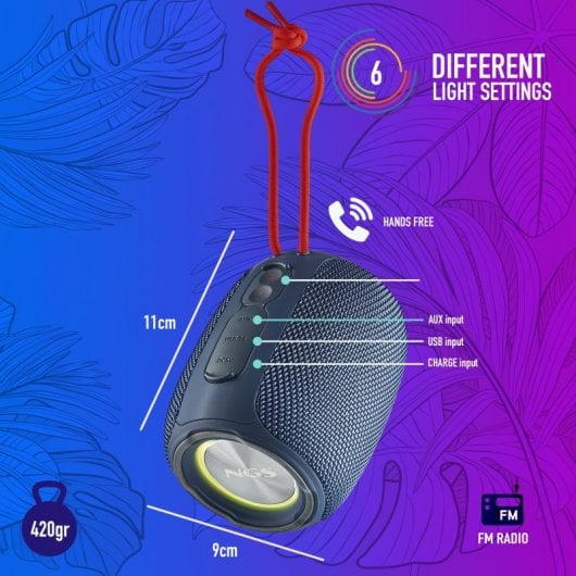 NGS Roller Nitro 1 Altoparlante portatile stereo Blu 10 W