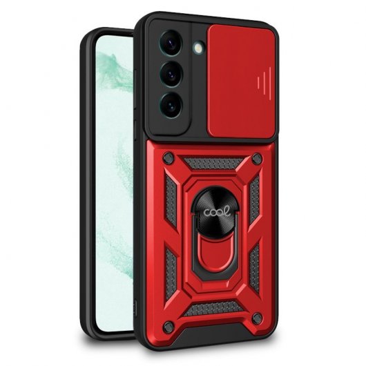 Fantastica custodia rigida rossa ad anello per Samsung Galaxy S22 Plus S906