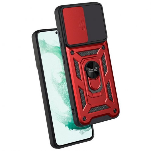 Fantastica custodia rigida rossa ad anello per Samsung Galaxy S22 Plus S906