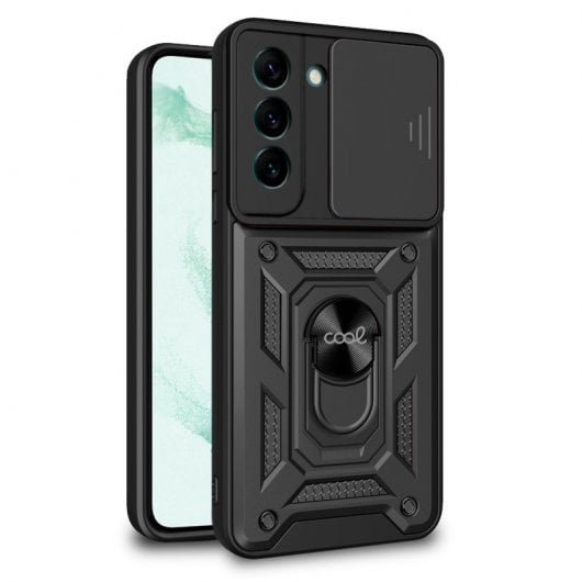 Fantastica custodia rigida nera ad anello per Samsung Galaxy S22 Plus S906