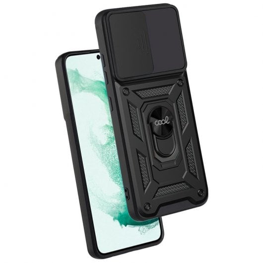Fantastica custodia rigida nera ad anello per Samsung Galaxy S22 Plus S906