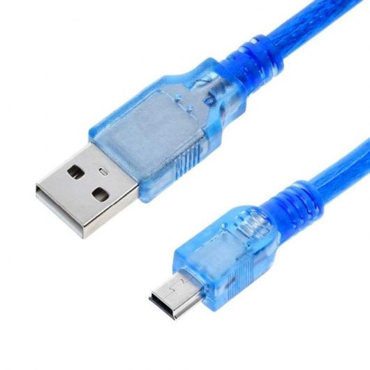OcioDual Cable USB 2.0 a Mini USB Macho/Macho 30cm Azul