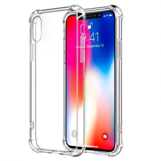 Ociodual Funda Silicona Esquinas Reforzadas Transparente para iPhone XR