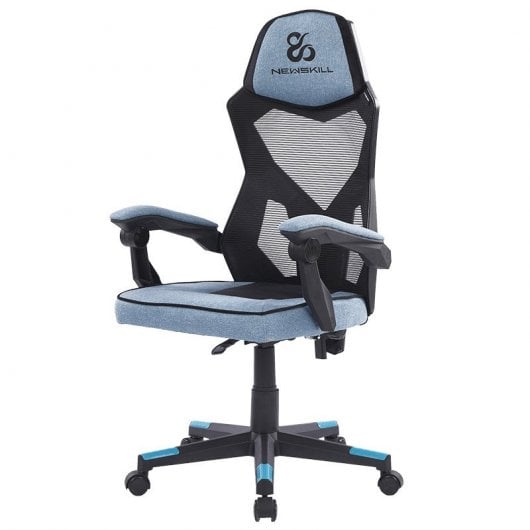 Sedia da gaming Newskill Eros con rete ergonomica blu