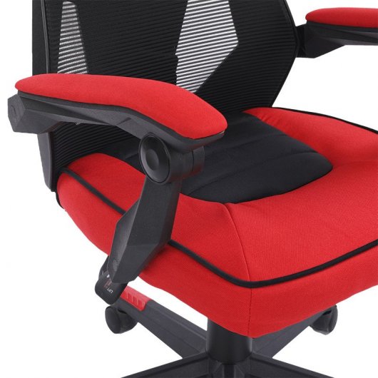 Sedia da gaming Newskill Eros con rete ergonomica rossa