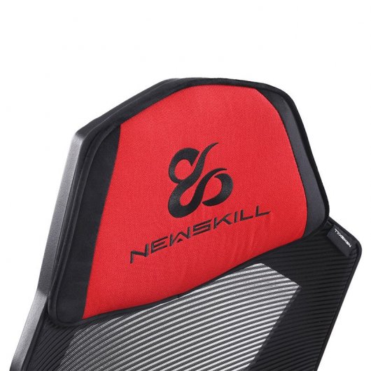 Sedia da gaming Newskill Eros con rete ergonomica rossa