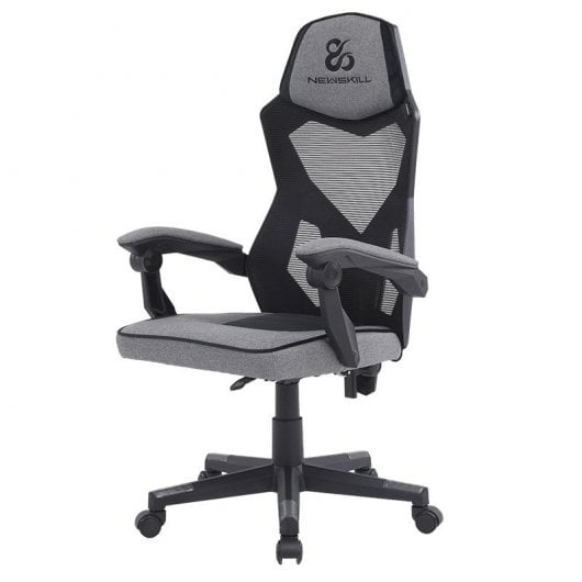 Sedia da gaming Newskill Eros con rete ergonomica grigia