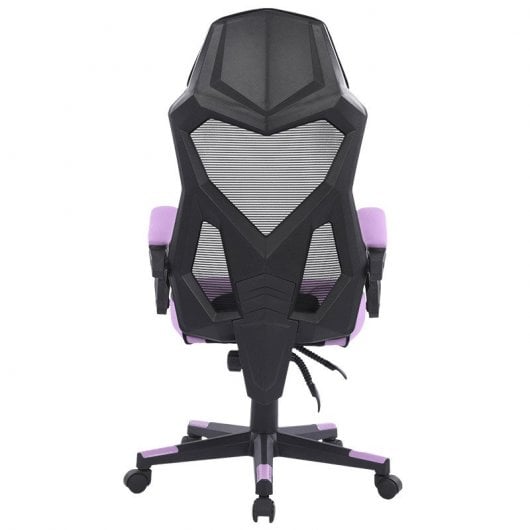 Sedia da gaming Newskill Eros con rete ergonomica viola