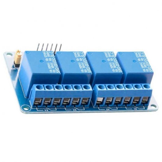 OcioDual Placa Módulo de Relés Optoacoplados 4 Canales 5V 10A para Arduino
