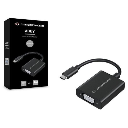 Adaptador USB-C para VGA Conceptronic ABBY05B 1080p 60Hz