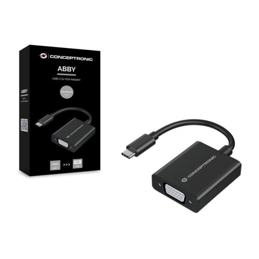 Adaptador USB-C para VGA Conceptronic ABBY05B 1080p 60Hz
