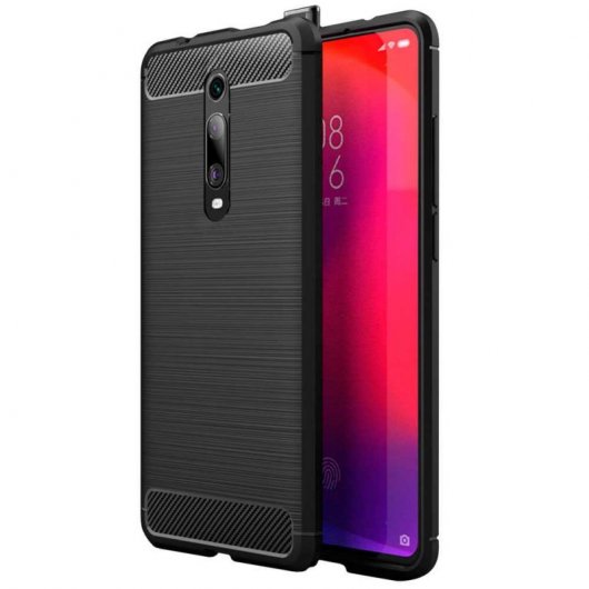 OcioDual Funda Silicona Carbono Negra para Xiaomi Mi 9T